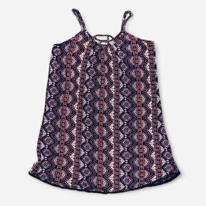 Navy and Pink Mini Dress / Tunic / Cover-Up